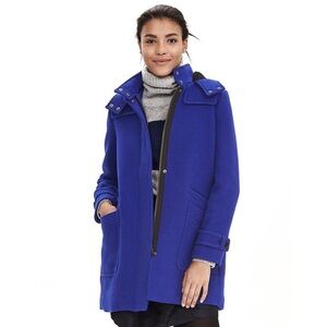 Banana Republic Wool Blend Blue Duffle Coat